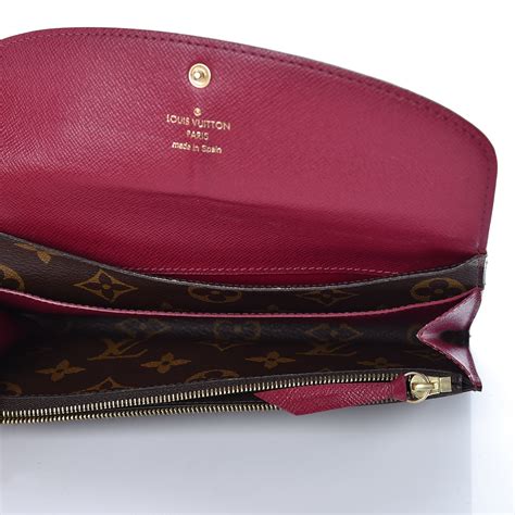 louis vuitton emilie wallet monogram|emilie wallet louis vuitton fuchsia.